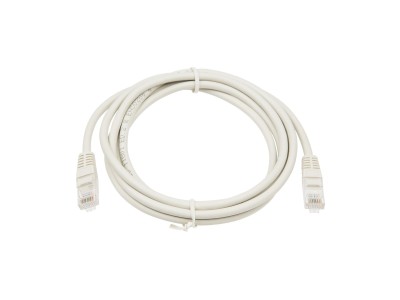 Nätverkskabel Cat6 UTP grå 3m RJ45 male x 2, UTP, PVC, upp till 1Gb/s 100m, 10Gb/s 55m, 250Mhz