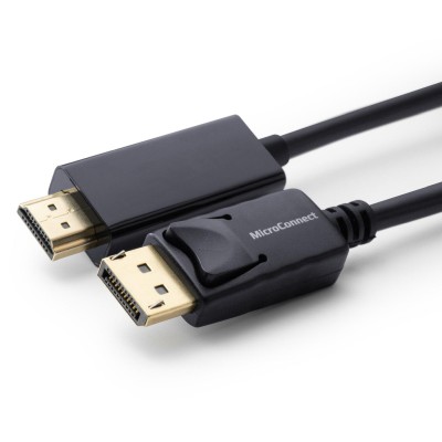 MicroConnect DisplayPort 1.2 to HDMI Cable DisplayPort Male - HDMI Male