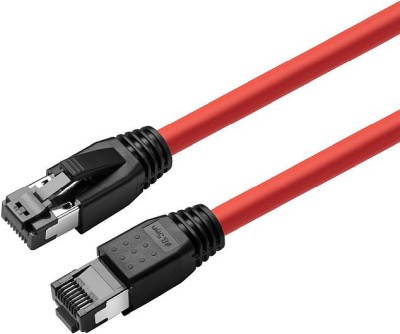 Nätverkskabel skärmad Cat8.1 S/FTP, MicroConnect, LSZH, 3 meter - Röd