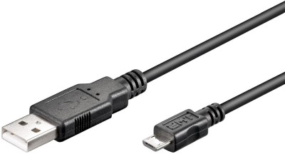 MicroConnect USB A to USB Micro B cable, Version 2.0, Black, 1.8m USB