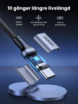 UGREEN 100W USB C till USB C-kabel 2st PD3.0 PPS USB-C laddningskabel 5A/20V kompatibel med iPhone 15 Pro Max, M2 MacBook Pro/Air M2 iPad Pro 2022 Galaxy S23 Ultra Pixel 7 Steam Deck etc. (2m)#6