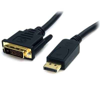 DisplayPort till DVI-D-kabel, 1080@60Hz, 1,8 meter - Svart