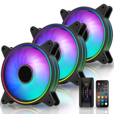 RGB 120mm 3-pack fläktar och fjärrkontroll med AURA Sync stöd mm