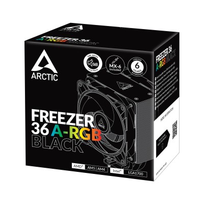 Arctic Cooling Freezer 36 A-RGB, 2x120mm fläkt - Svart#5