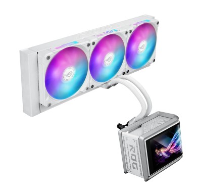 Asus ROG RYUO IV SLC 360 ARGB White, 360mm med 6.7" LCD, 120mm fläktar - Vit#1