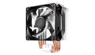 Cooler Master Hyper H411R, Intel 115x/1200/1366/2011/2066, AMD AM2/AM3/AM4/FM1/FM2, 92 mm fläkt, Vit LED