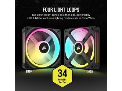 Corsair QX120 120mm RGB Starter Kit, iCue LINK#5