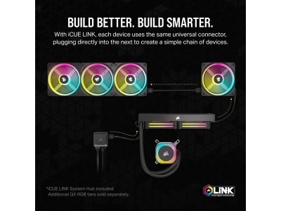Corsair iCUE LINK H150i RGB, 360mm - Svart#4