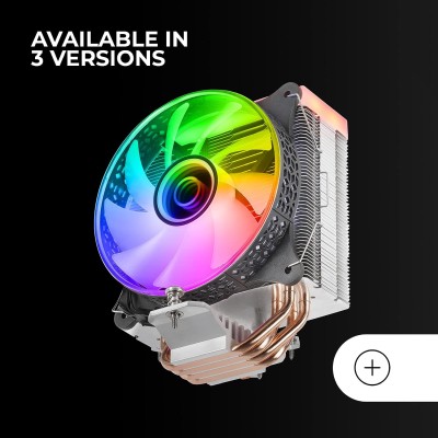 Mars Gaming MCPU-VR svart, CPU-kylare, dubbel ARGB Infinity Mirror, 4 Heatpipes HCT, TDP 180W, ultra-tyst fläkt PWM 12 cm#5