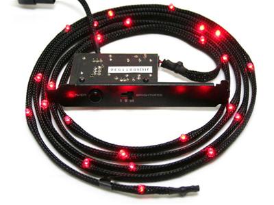 LED-slinga NZXT Sleeved LED Kit Cable, 2 meter - Röd