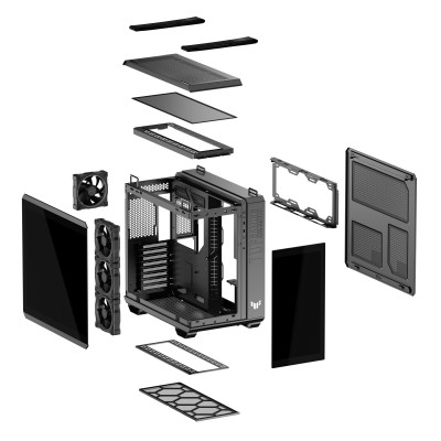 Asus TUF Gaming GT502 Horizon TG ARGB Black, ATX - Svart#7
