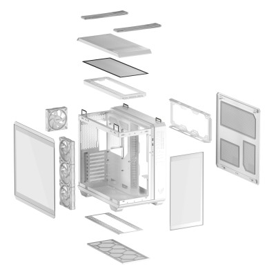 Asus TUF Gaming GT502 Horizon TG ARGB White, ATX - Vit#9