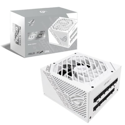 Asus ROG Strix 850W WHITE EDITION, ATX, 135 mm fläkt, 80PLUS Gold, löstagbara kablar