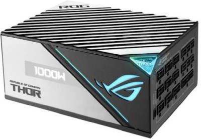 Asus ROG Thor 1000W Platinum II, ATX, 135 mm fläkt, 80PLUS Platinum, semipassivt, löstagbara kablar, OLED display, Aura Sync ARGB
