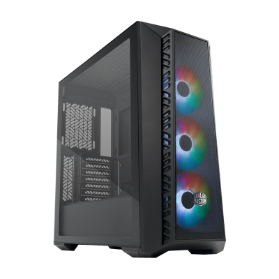Cooler Master MasterBox 520 Mesh Black, ATX, fönster i härdat glas, 3x120mm ARGB-fläktar - Svart#1