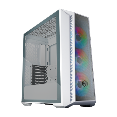 Cooler Master MasterBox 520 Mesh White, ATX, fönster i härdat glas, 3x120mm ARGB-fläktar - Vit#1