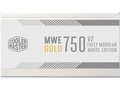 Cooler Master MWE 750W V2, ATX 3.1, 120 mm fläkt, 80PLUS Gold, semipassivt, löstagbara kablar - Vit#4