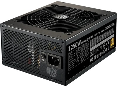 Cooler Master MWE 1250W V2, ATX 3.1, 140 mm fläkt, 80PLUS Gold, semipassivt, löstagbara kablar#2