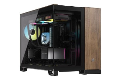 Corsair 2500X Mid-Tower Dual Chamber PC Case, MicroATX, TG - Svart/Valnöt