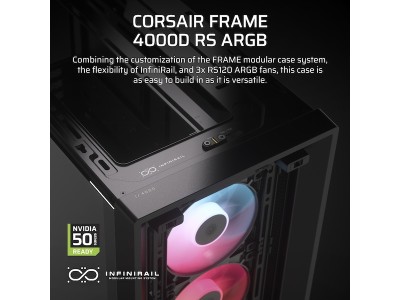Corsair FRAME 4000D RS ARGB Modular Mid-Tower PC Case, ATX - Svart#2
