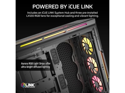 Corsair iCUE LINK 5000T LX RGB, ATX, TG - Svart#3