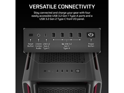 Corsair iCUE LINK 5000T LX RGB, ATX, TG - Svart#9