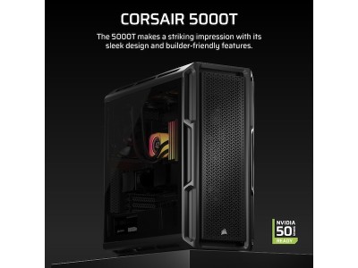 Corsair 5000T, ATX, TG - Svart#2