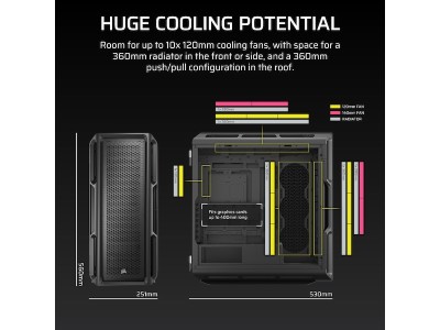 Corsair 5000T, ATX, TG - Svart#3