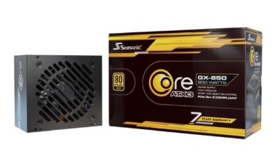 Seasonic Core GX ATX 3 (2024) 850W, ATX 3.1, 120 mm fläkt, 80PLUS Gold, löstagbara kablar#1