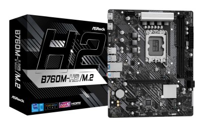 ASRock B760M-H2/M.2 Moderkort - Intel B760 - Intel LGA1700 socket - DDR5 RAM - Micro-ATX