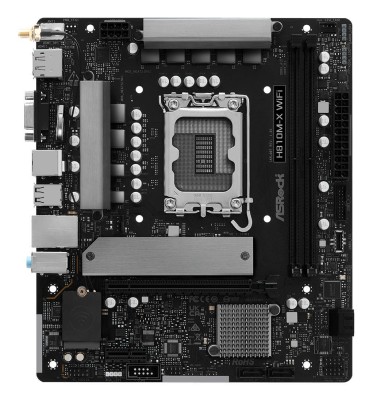 ASRock H810M-X WiFi, Intel LGA1851, MicroATX, 2xDDR5, PCI Express, M.2 + SATA3, VGA/HDMI/DP, 2.5GbE LAN, WiFi 5, Bluetooth 5.0, Polychrome RGB#1