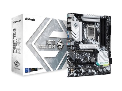 ASRock H670 Steel Legend Moderkort ATX, DDR4 (5333mhz max), PCie 5.0 x16