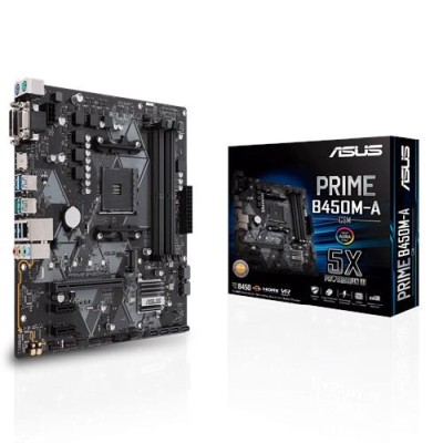 Asus PRIME B450M-A/CSM, AMD Socket AM4, B450, MicroATX, 4xDDR4