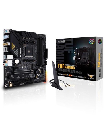 Asus TUF GAMING B550M-PLUS (WI-FI), AMD Socket AM4, B550, MicroATX, 4xDDR4, CrossFireX, 2xPCI Express, 2xM.2 + SATA3 RAID, HDMI/DP, 7.1-ljud, USB-C, GigaLAN, WiFi 6, Bluetooth, Aura RGB#1