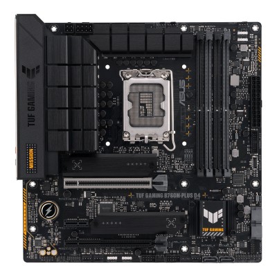 Asus TUF GAMING B760M-PLUS D4, Intel LGA1700, 2xPCI Express, MicroATX, 4xDDR4, 2xM.2 + SATA3 RAID, HDMI/DP, USB-C, 2.5Gbe LAN, Aura Sync RGB