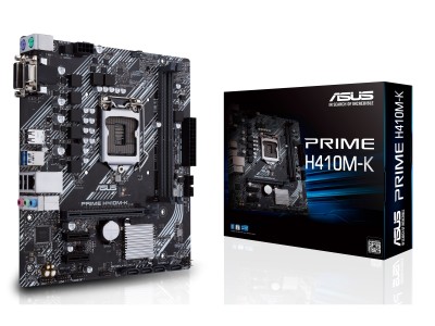 Asus Prime H410M-K, Intel LGA1200, H410, PCI Express, MicroATX, 2xDDR4, SATA3, VGA/DVI, USB 3.2, 7.1 audio, GigaLAN