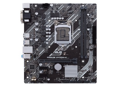 Asus Prime H410M-K, Intel LGA1200, H410, PCI Express, MicroATX, 2xDDR4, SATA3, VGA/DVI, USB 3.2, 7.1 audio, GigaLAN#2