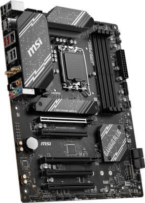 MSI B760 GAMING PLUS WIFI, Intel LGA1700, 5xPCI Express, ATX, 4xDDR5, 2xM.2 + SATA3 RAID, HDMI/DP, USB-C, 2.5Gbe LAN, WiFi 6E, Bluetooth 5.3, RGB Mystic Light#3