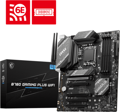 MSI B760 GAMING PLUS WIFI, Intel LGA1700, 5xPCI Express, ATX, 4xDDR5, 2xM.2 + SATA3 RAID, HDMI/DP, USB-C, 2.5Gbe LAN, WiFi 6E, Bluetooth 5.3, RGB Mystic Light#4
