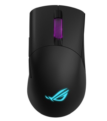 Asus ROG Keris Wireless, 16000 dpi, RF/Bluetooth/USB, Aura RGB - Svart
