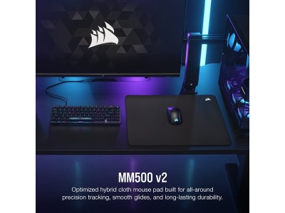 Corsair MM500 v2 Hybrid Cloth Large, 450x400 mm - Svart#4