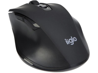 iiglo M610 Trådlöst Ergo Mus Svart usb mottagare, 6 knappar, S/M storlek, 1600 dpi, ergonomisk laser mus