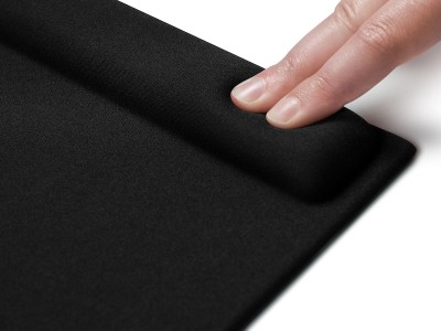 iiglo musmatta med handledsstöd (svart) ergonomisk, gelpad, 32x28cm, 13mm handstödshöjd, halkfri#4