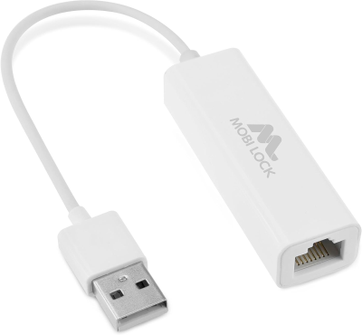 USB Ethernet (LAN) nätverksadapter kompatibel med bärbara datorer, datorer och alla USB 2.0-kompatibla enheter inklusive Windows 7-11, Vista, Mac OS X, och macOS - av Mobi Lock