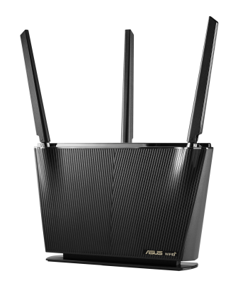 Trådlös router Asus RT-AX68U Wireless AX2700 med 4-port Gigabit switch, 2xUSB, AiMesh, WiFi 6