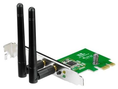 Nätverkskort Asus PCE-N15 Wireless N 300 Mbps (802.11bgn), WiFi 4, PCI-E, inkl. Low Profile-plåt