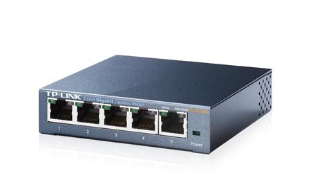 TP-Link TL-SG105, 5-port Gigabit, metallhölje
