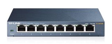 TP-Link TL-SG108, 8-port, Gigabit, metallhölje