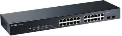 ZyXEL GS1900-24 v2, 24-port Gigabit, 2 SFP, L2 Smart Switch, rackmonterad, fläktlös