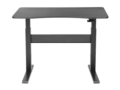 iiglo Zeta höj/sänk skrivbord Ergonomisk höj/sänk bord, 145x67,5cm, välvd front, höjdjustering 74-115cm, med l